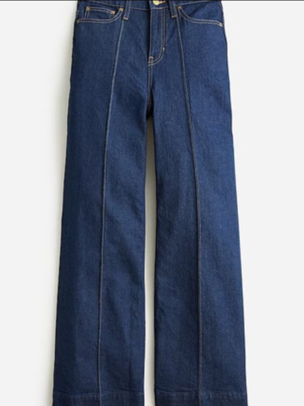 J. Crew Pintuck denim trouser in Rinse wash Size 31 Tall